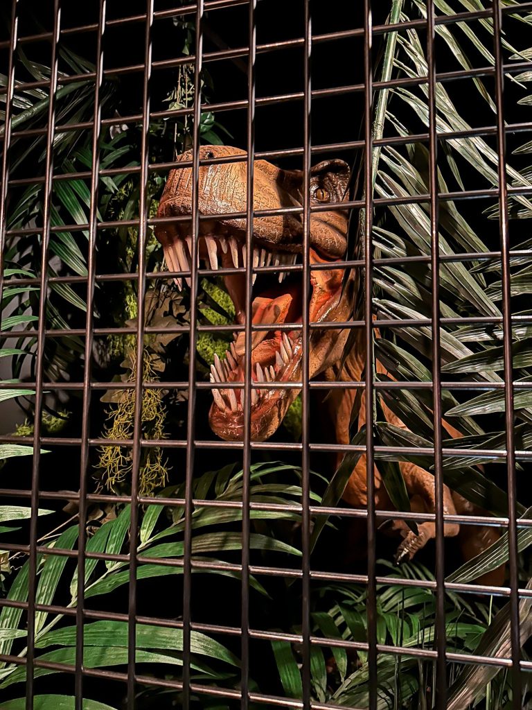 new dino ehibit in the Jenkinsin's Boardwalk Fun House