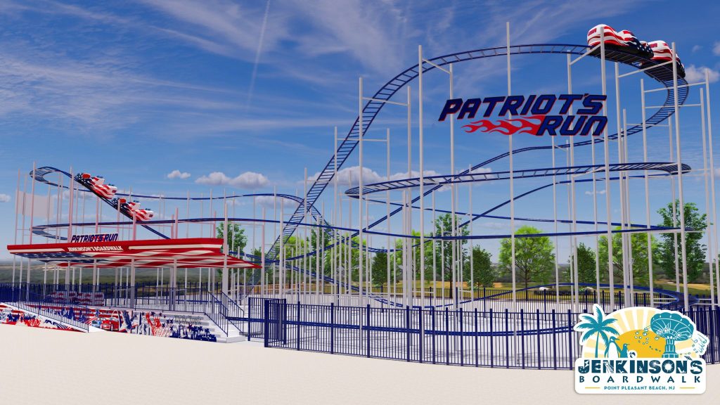 Patriot's Run, a new roller coaster, is coming to Jenkinson's Boardwalk in 2026 in honor of the United States Semiquincentennial.